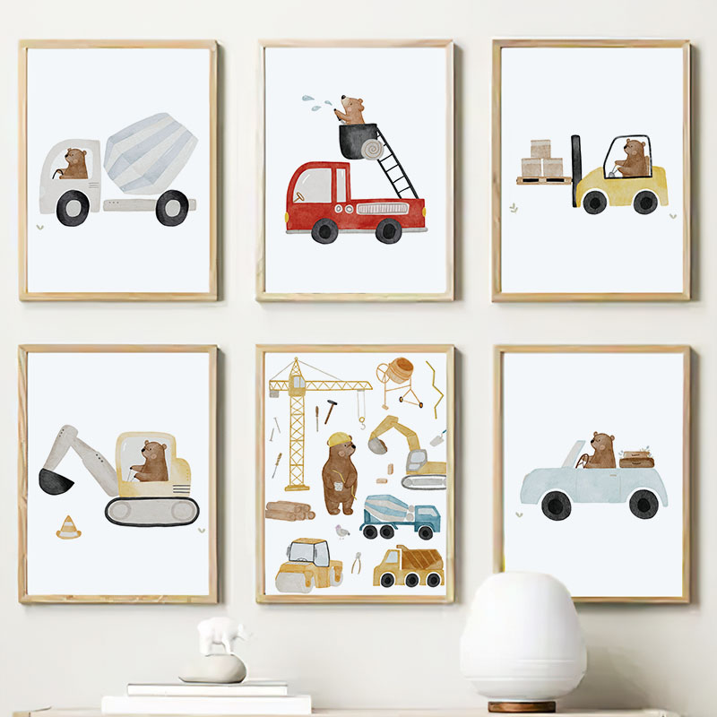 Baby Nursery Art - Nursery Wall Art Children's Prints Cartoon