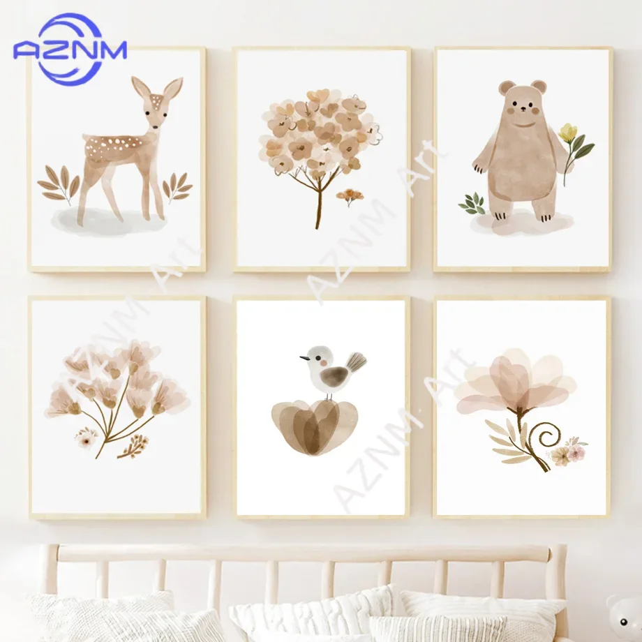 Baby Nursery Art - Boho Nursery Wall Art Canvas -
