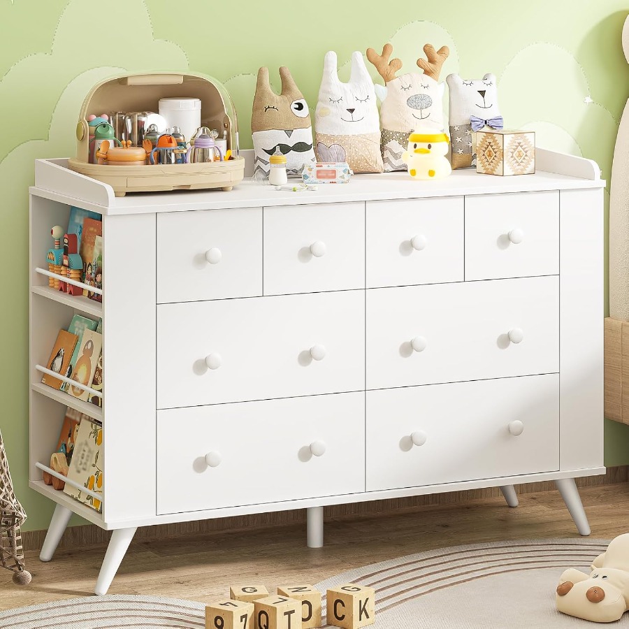 Baby Nursery Drawers - Baby Dresser, Dresser Cabinet with 8