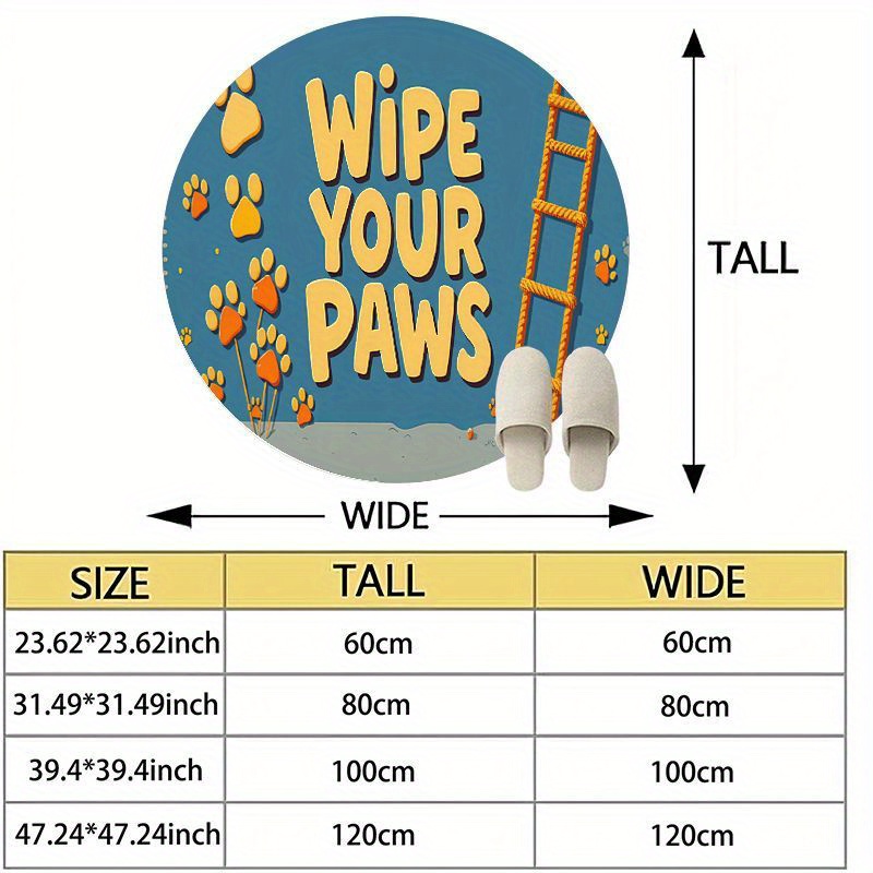 Round Paw Print Nursery Rug Cu - Baby Nursery Animal Theme review and price