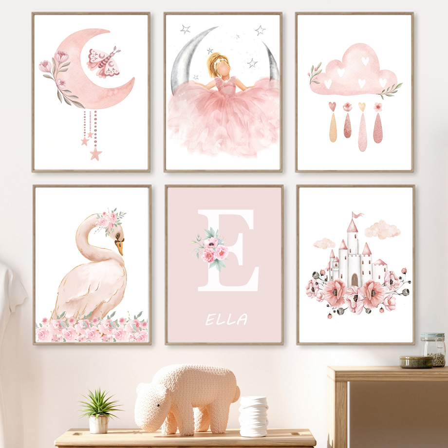 Pink Angel Girl Sun Moon Cloud - Baby Nursery Pink review and price