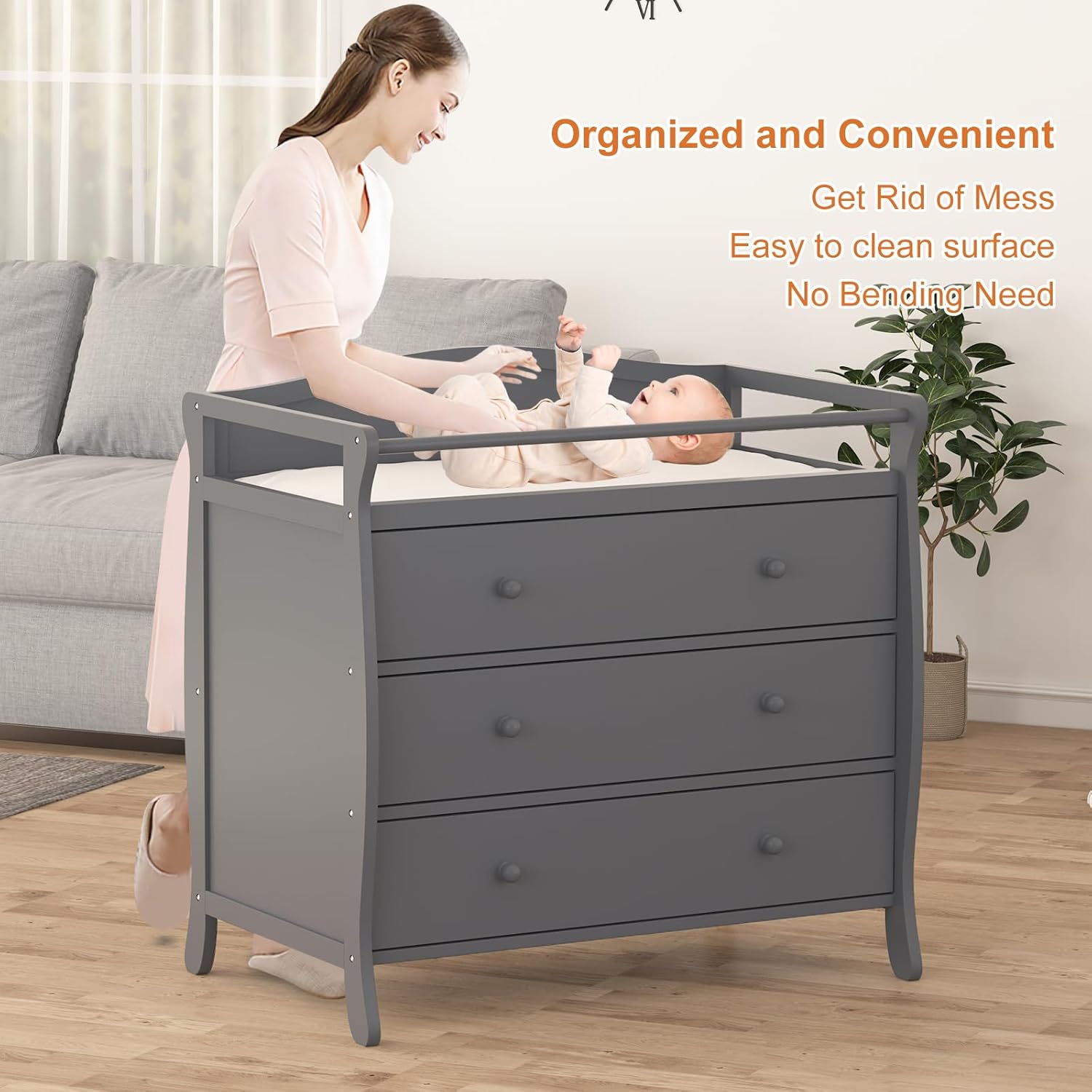3 Drawers Baby Changing Table  - Baby Nursery Drawers review and price