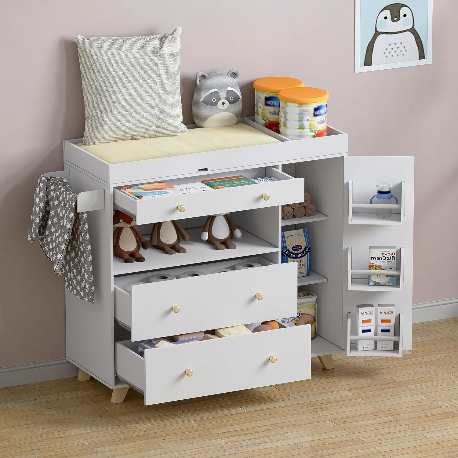 Baby Changing Table, Modern Di - Baby Nursery Drawers review and price