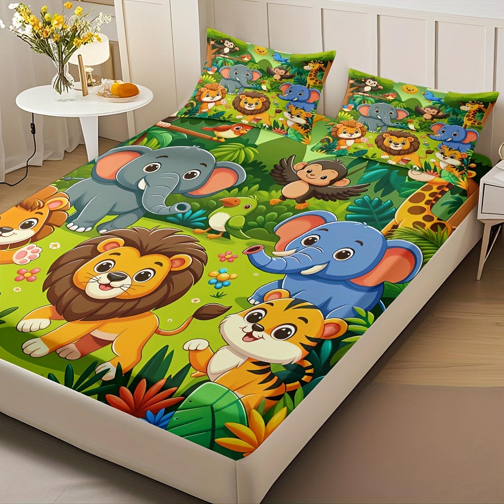Animal Kingdom Themed Fitted S - Baby Nursery Animal Theme review and price