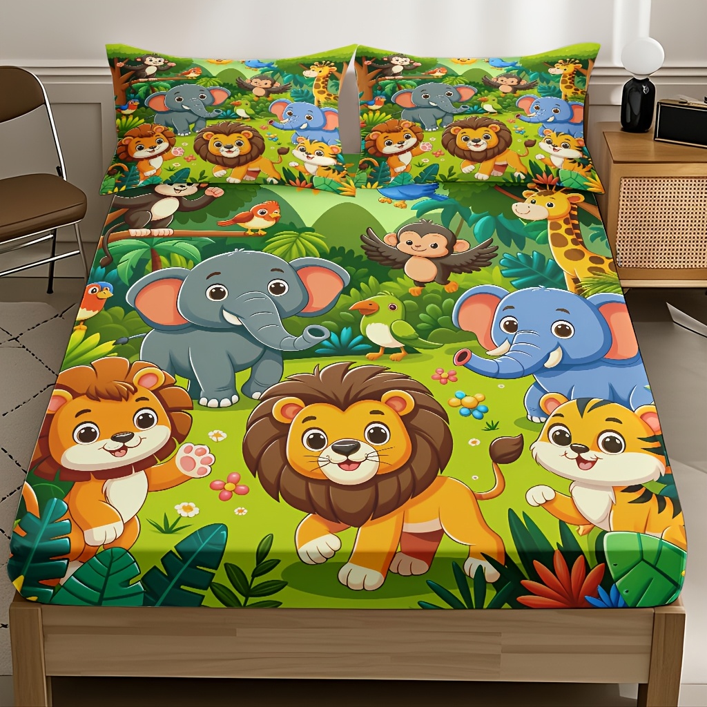 Animal Kingdom Themed Fitted S - Baby Nursery Animal Theme review and price