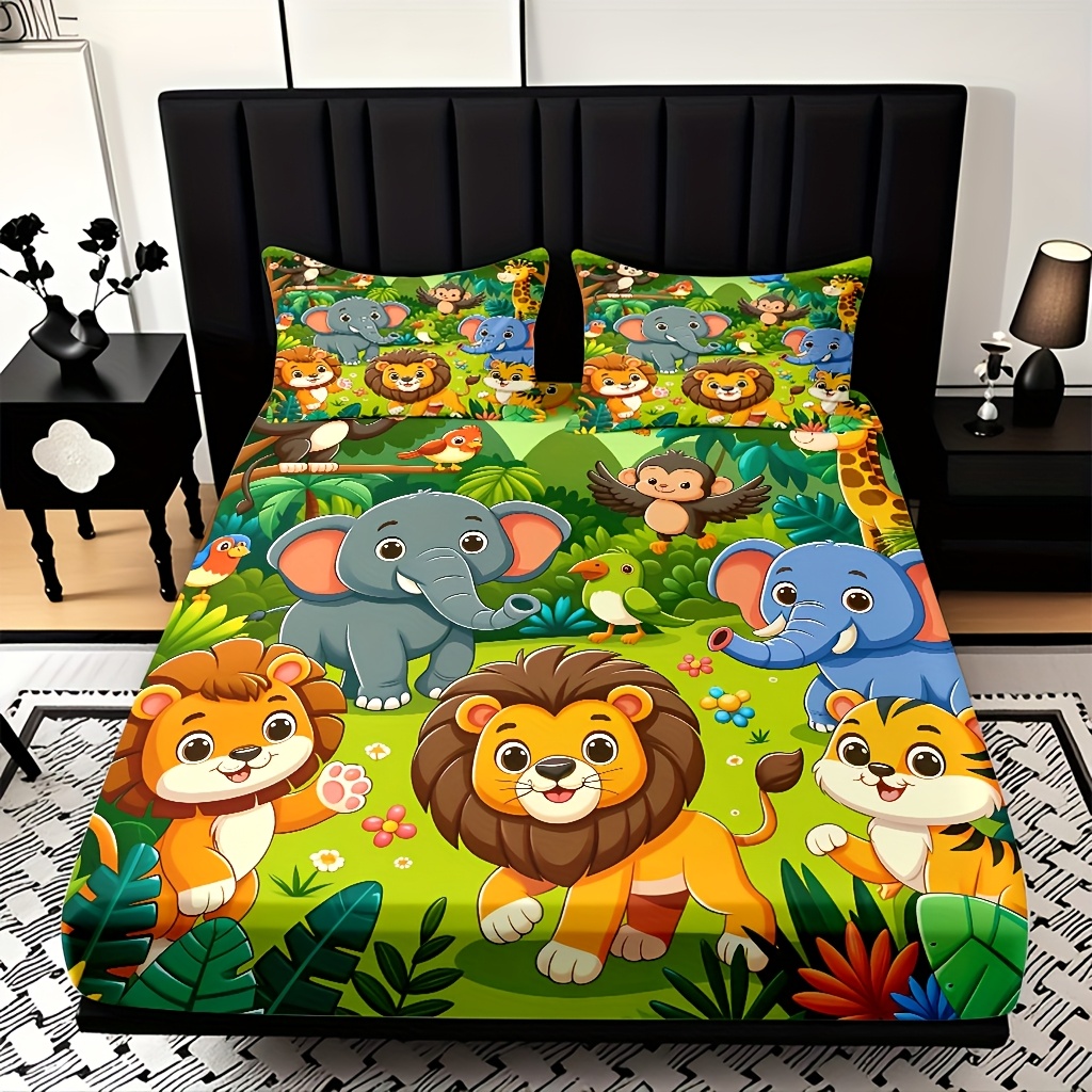 Animal Kingdom Themed Fitted S - Baby Nursery Animal Theme review and price