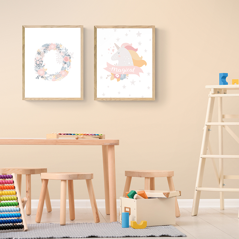 1PC frameless Floral Alphabet  - Baby Nursery Pink review and price