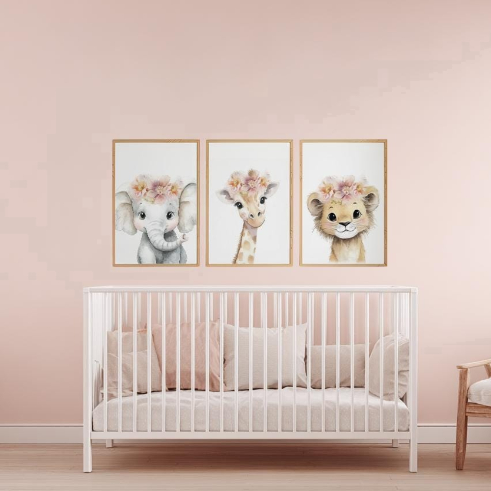 Baby Girl Nursery Wall Art Set - Baby Nursery Pink review and price