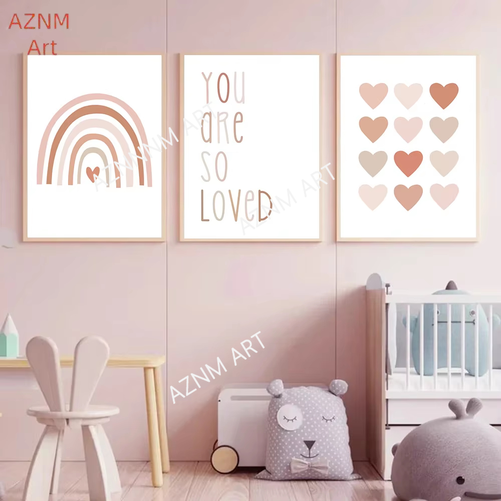 1/3PCS ，Cartoon Heart Rainbow  - Baby Nursery Pink review and price