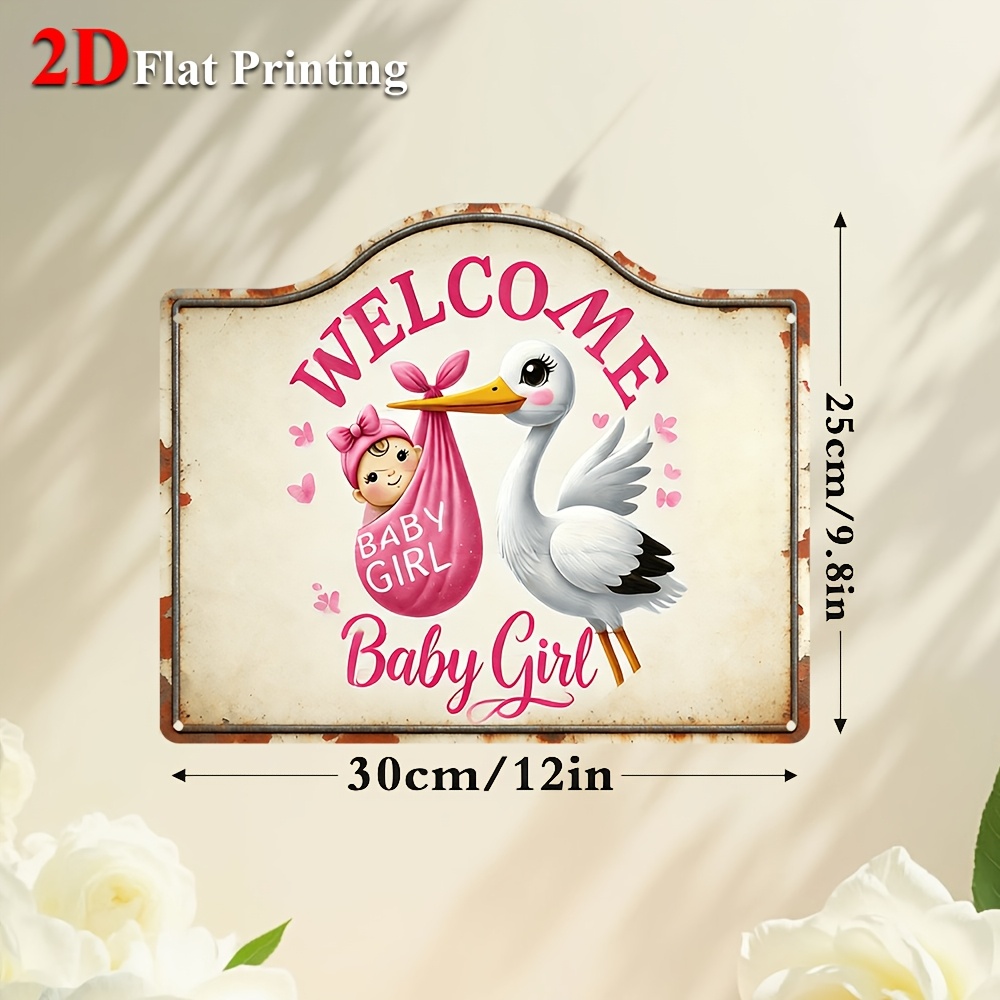 1pc 2D Flat Sign Artwork Depic - Baby Nursery Pink review and price