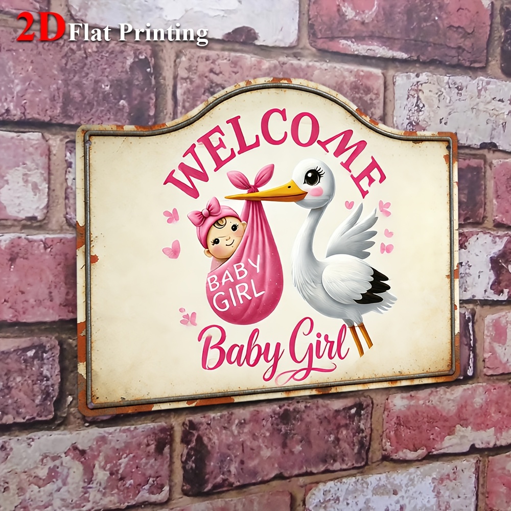 1pc 2D Flat Sign Artwork Depic - Baby Nursery Pink review and price