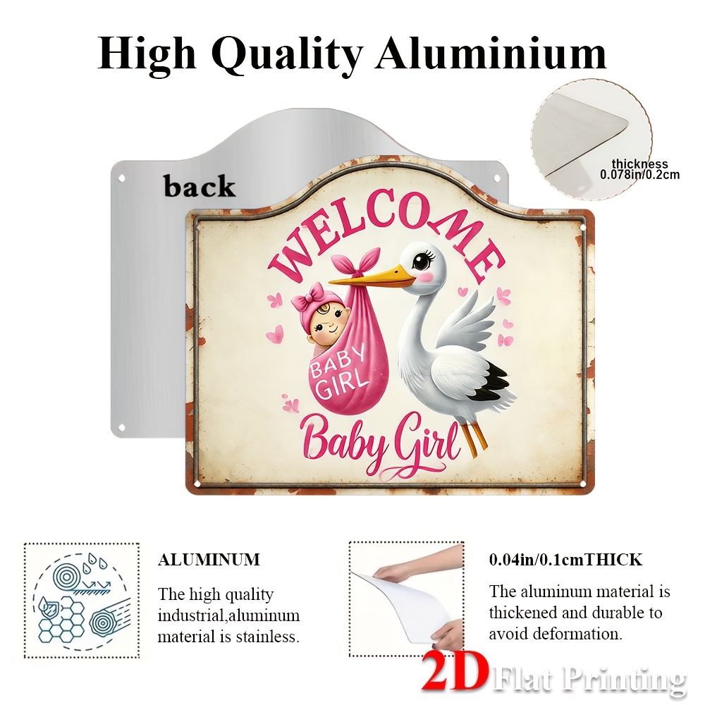 1pc 2D Flat Sign Artwork Depic - Baby Nursery Pink review and price