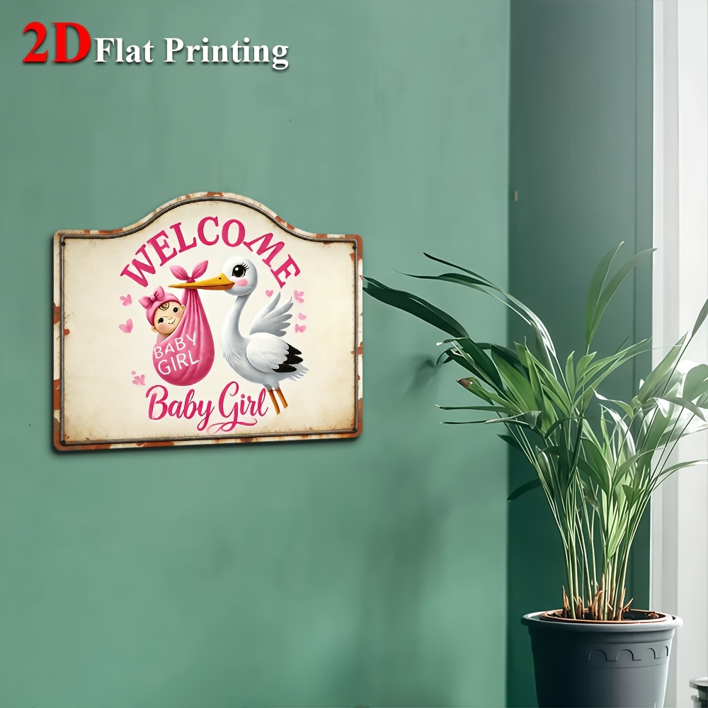1pc 2D Flat Sign Artwork Depic - Baby Nursery Pink review and price