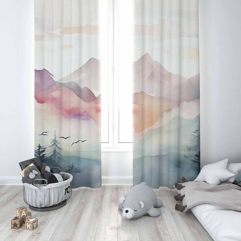 Mountain Forest Nursery Curtai - Baby Nursery Blackout Curtains review and price