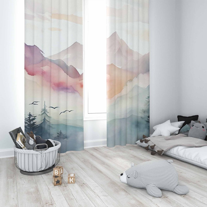 Mountain Forest Nursery Curtai - Baby Nursery Blackout Curtains review and price