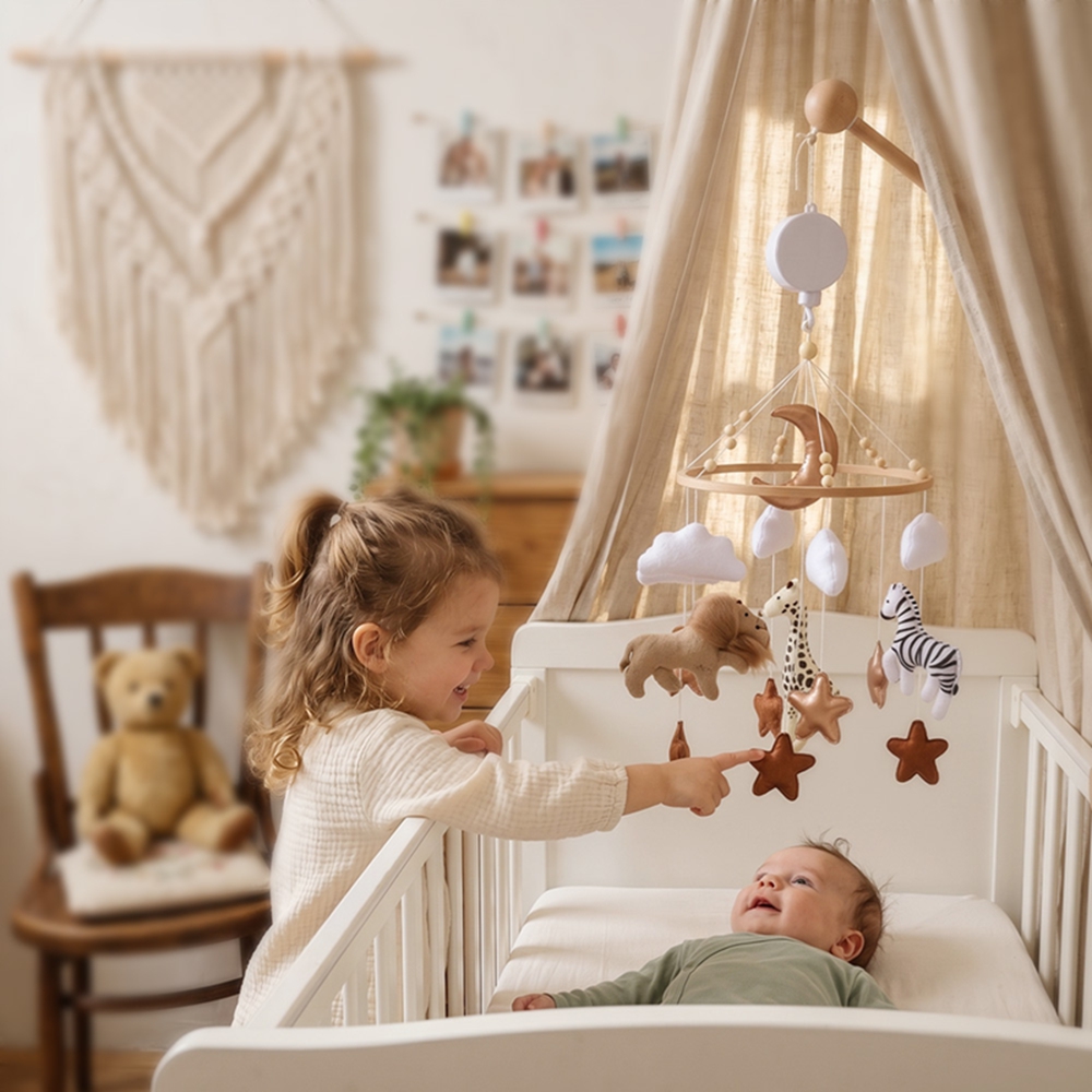 Wooden Bed Bell Baby Crib Mobi - Baby Nursery Game review and price
