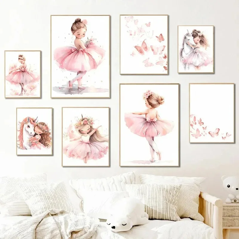 Pink Ballerina Girl Unicorn Bu - Baby Nursery Pink review and price