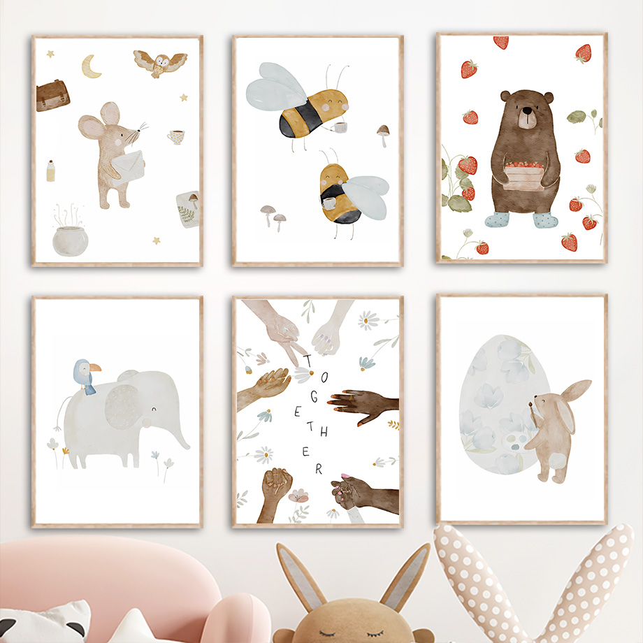 Boho Animals Friend Elephant R - Baby Nursery Animal Prints review and price