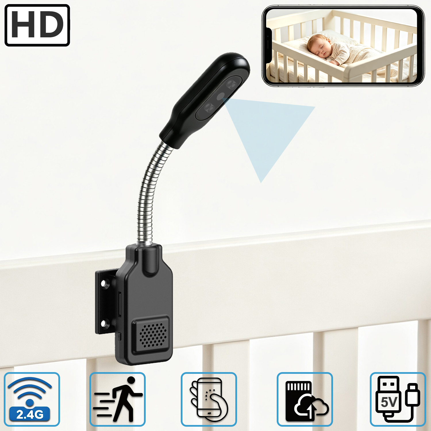 Flexible Gooseneck Baby Pet Mo - Baby Nursery Camera review and price