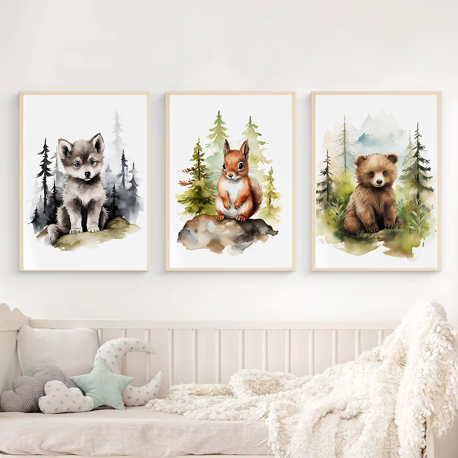 1pc frameless Canvas Painting  - Baby Nursery Animal Prints review and price