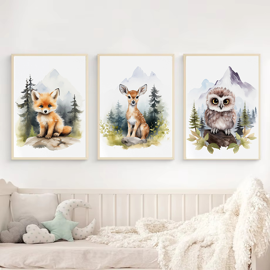 1pc frameless Canvas Painting  - Baby Nursery Animal Prints review and price