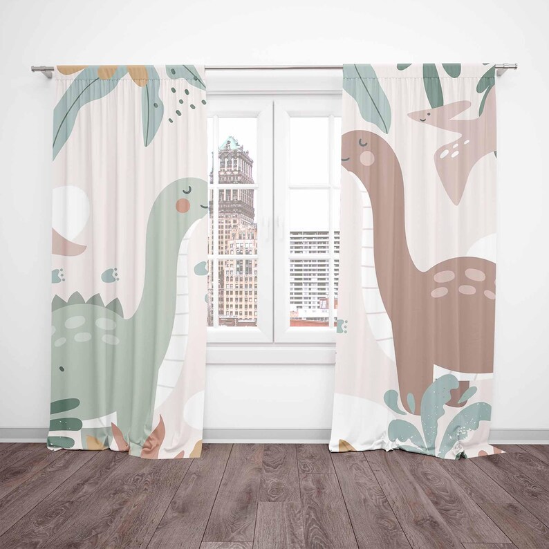 Dinosaur Nursery Curtains Dino - Baby Nursery Blackout Curtains review and price