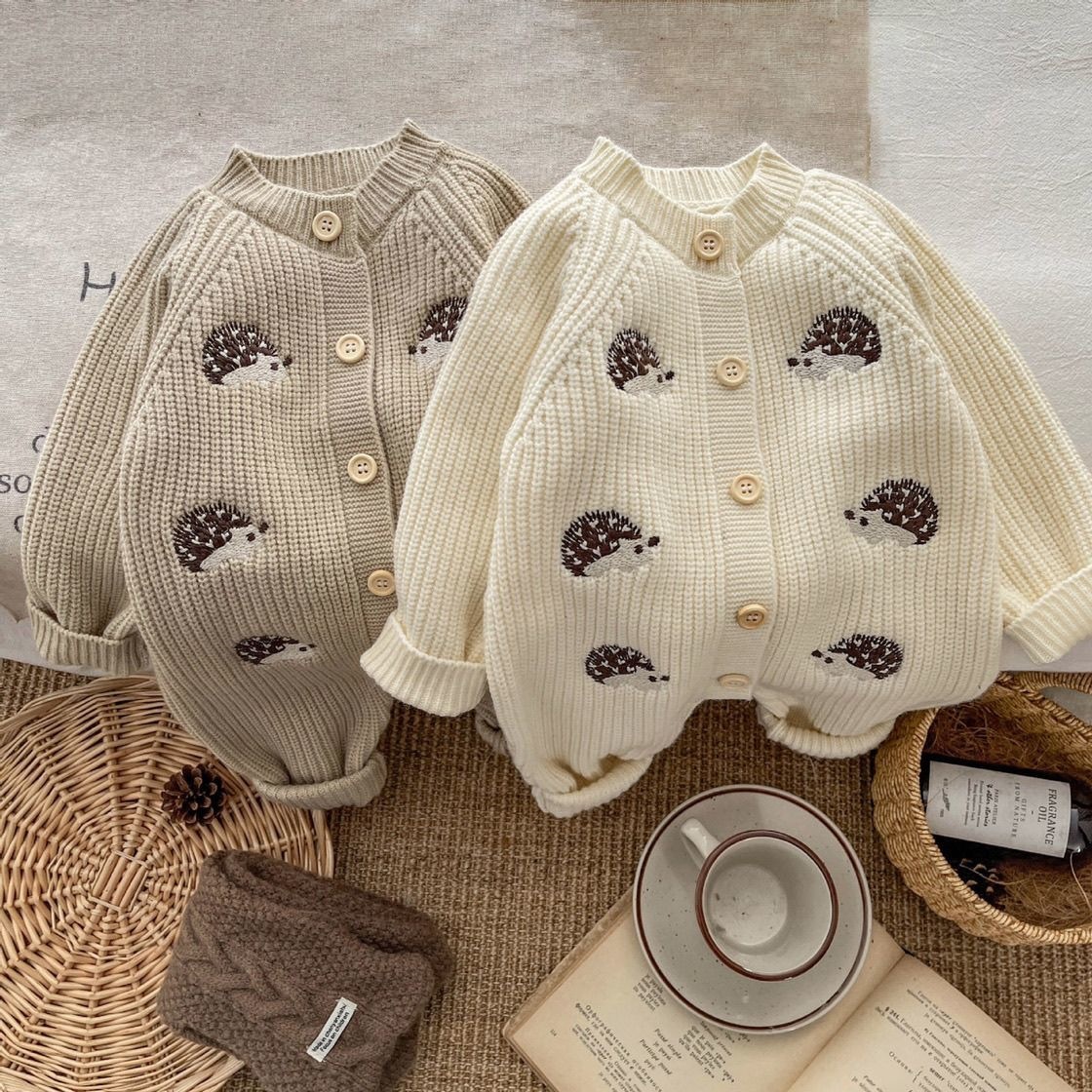 Hedgehog Embroidery Baby Knitt - Baby Nursery Embroidery review and price