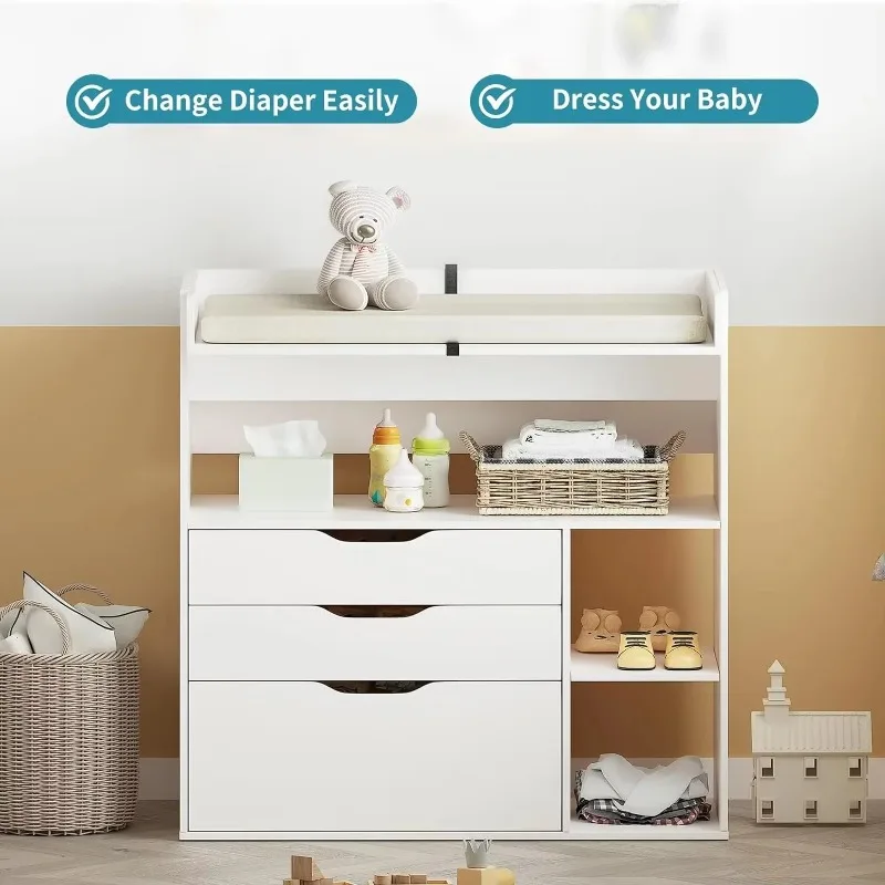 Contemporary minimalist MDF wh - Baby Nursery Drawers review and price