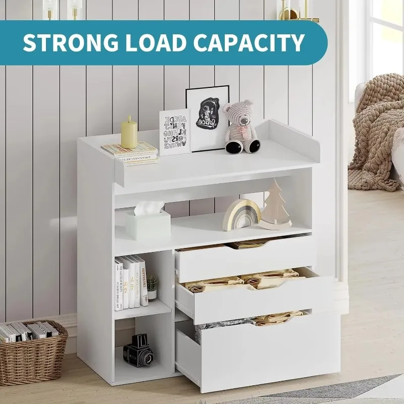 Contemporary minimalist MDF wh - Baby Nursery Drawers review and price
