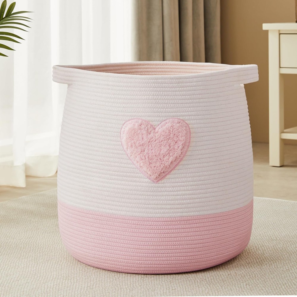 Pink Laundry Basket Hamper for - Baby Nursery Pink review and price