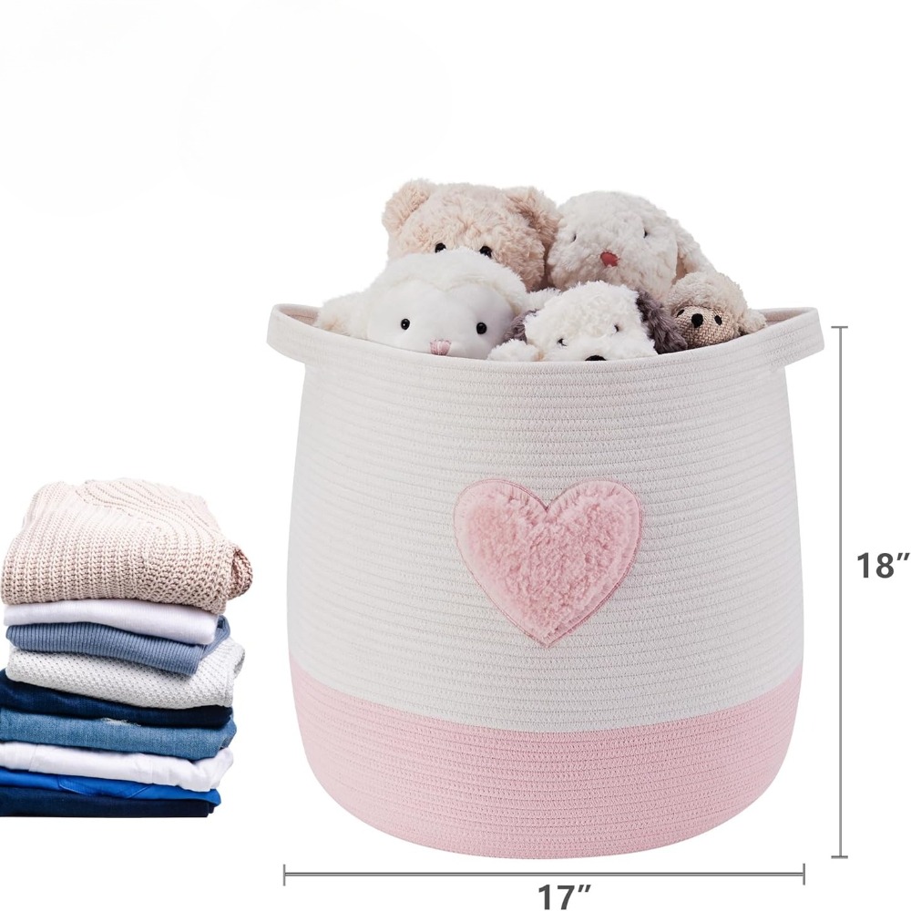 Pink Laundry Basket Hamper for - Baby Nursery Pink review and price