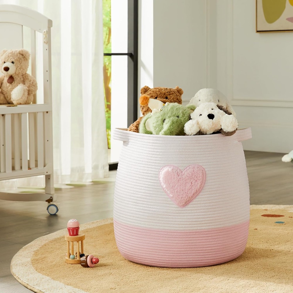 Pink Laundry Basket Hamper for - Baby Nursery Pink review and price