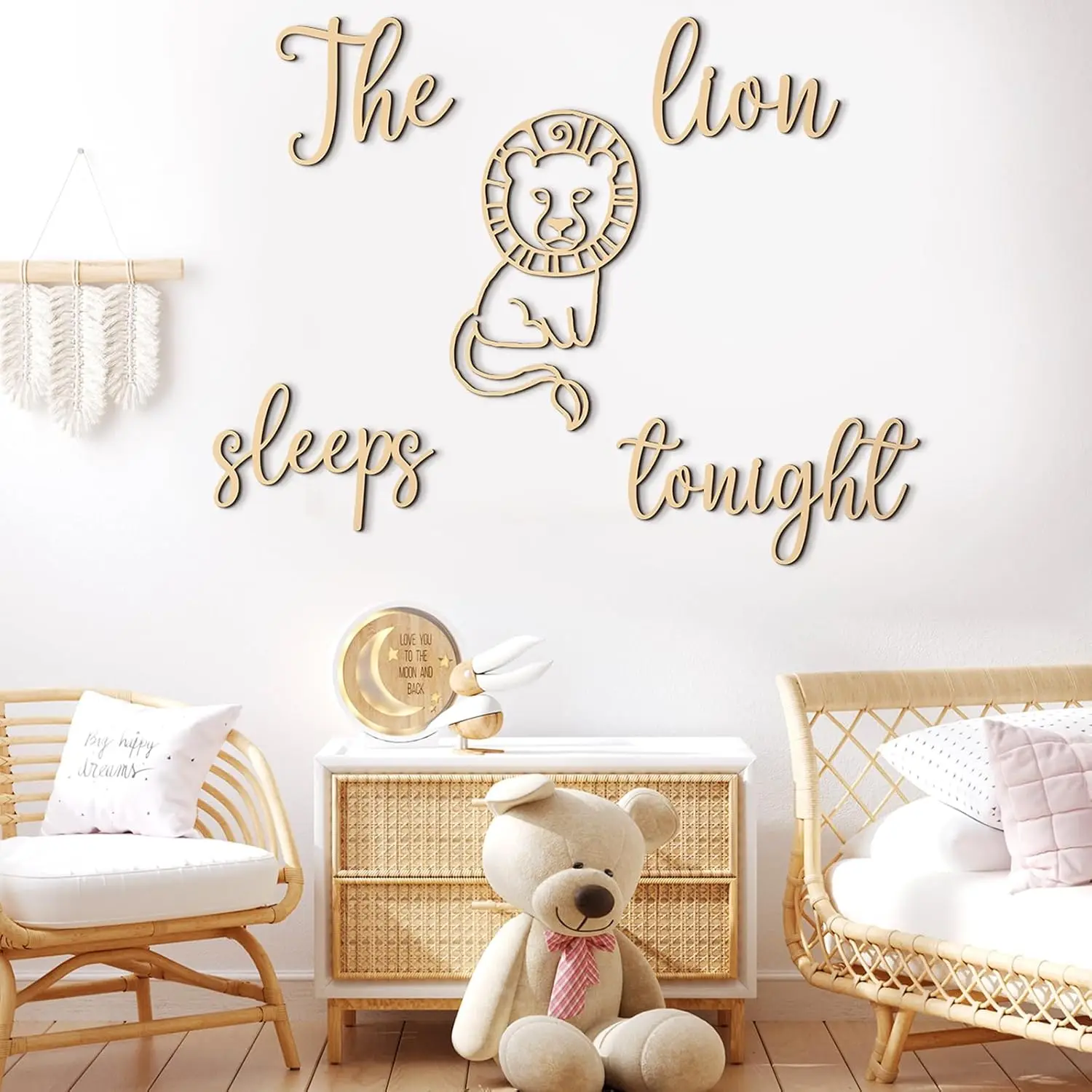 The Lion Sleeps Tonight Wooden - Baby Nursery Animal Theme review and price