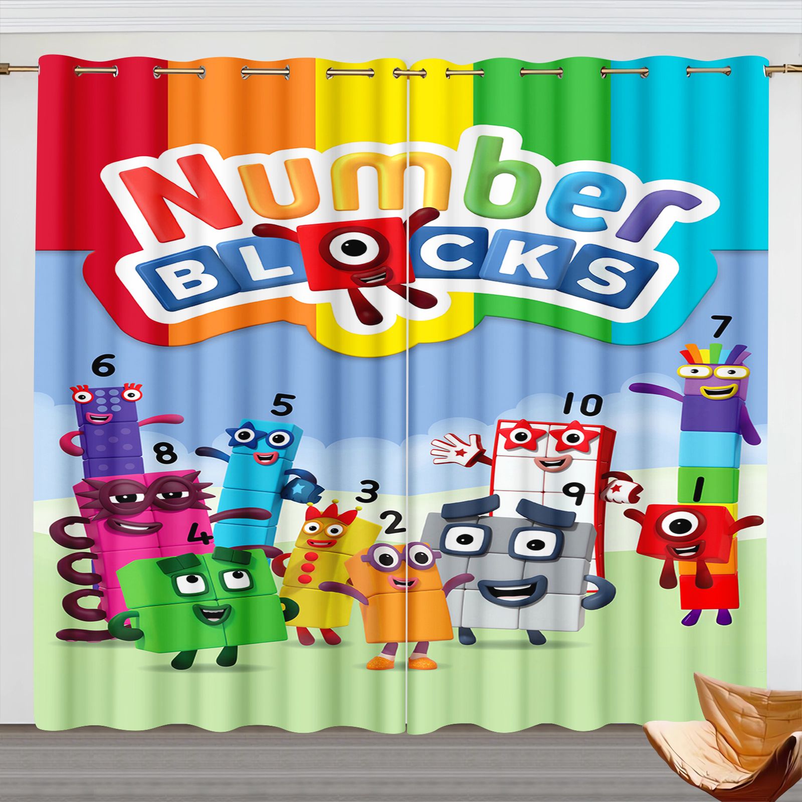 Numberblocks Cartoon Curtains, - Baby Nursery Blackout Curtains review and price