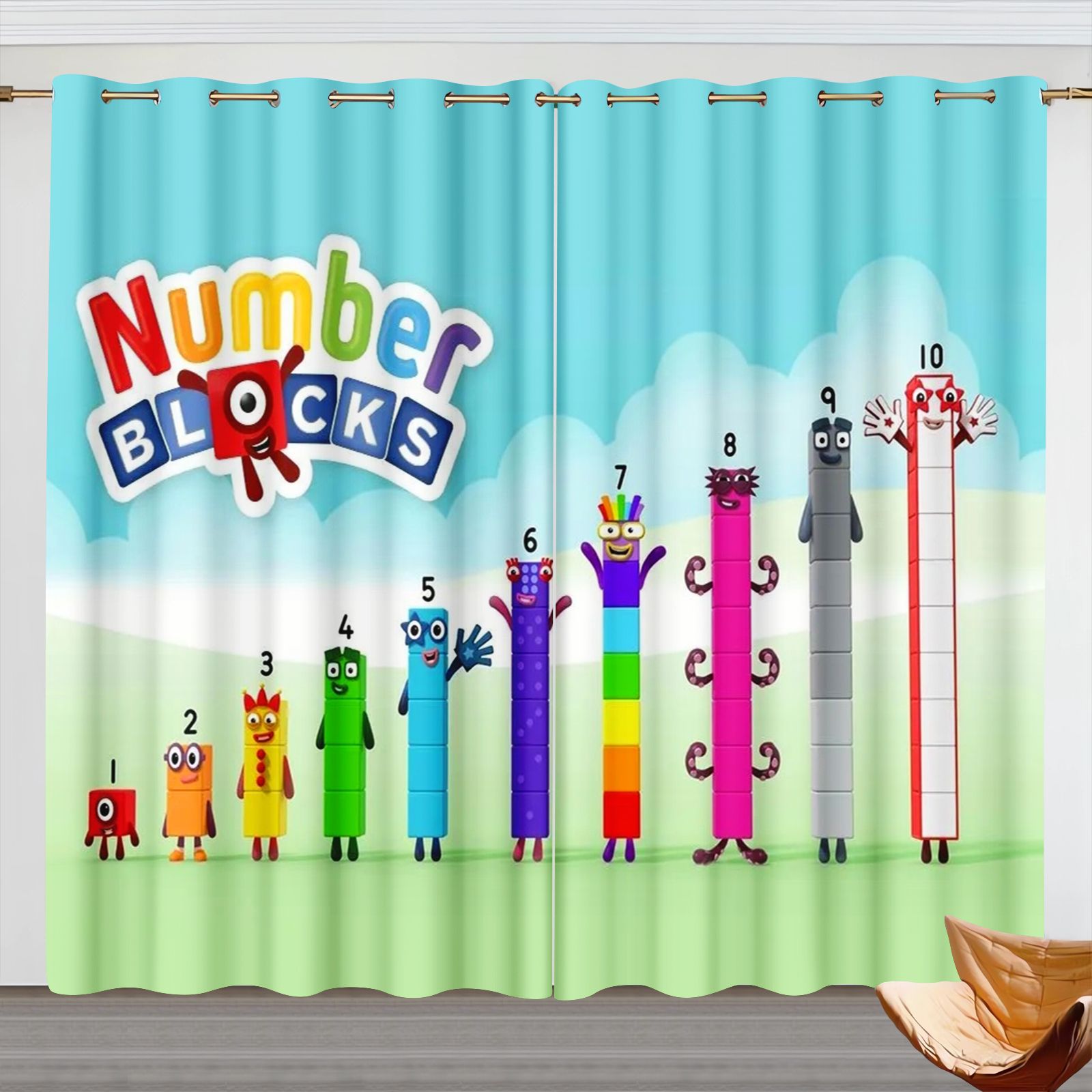 Numberblocks Cartoon Curtains, - Baby Nursery Blackout Curtains review and price