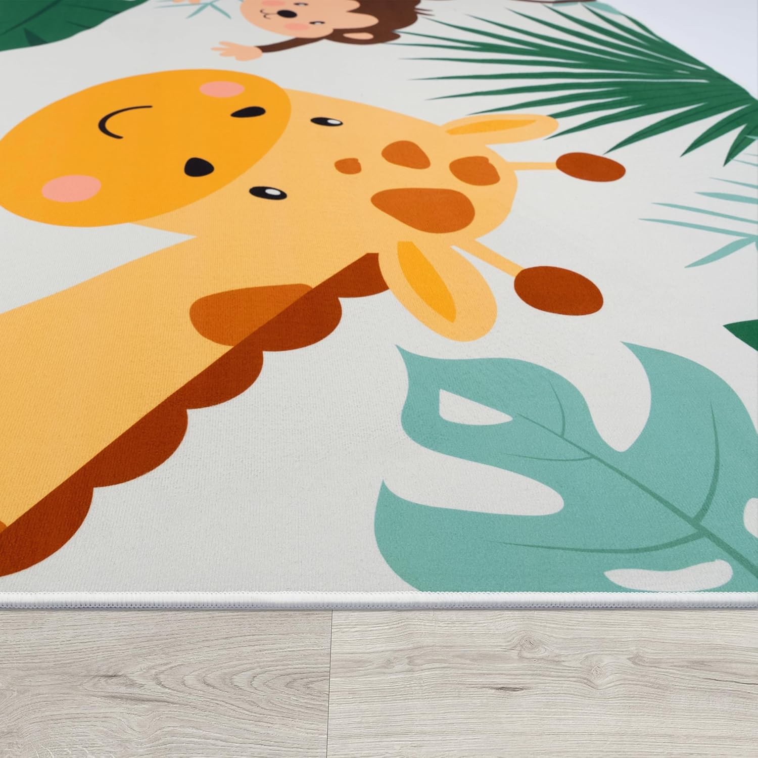 Soft Round Jungle Animal Print - Baby Nursery Animal Theme review and price
