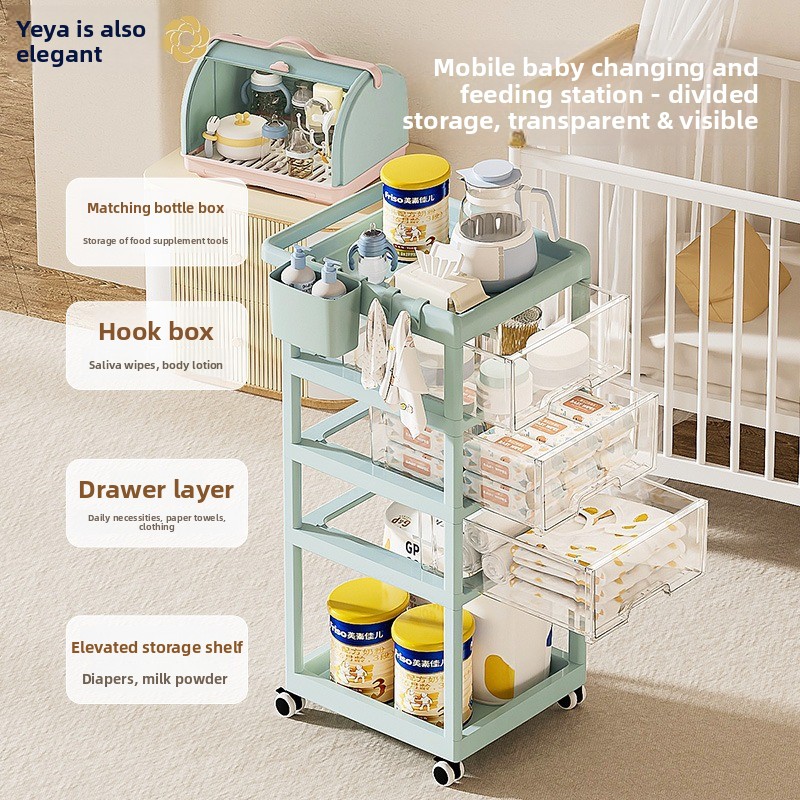 Movable Baby Storage Cart Mult - Baby Nursery Cart review and price