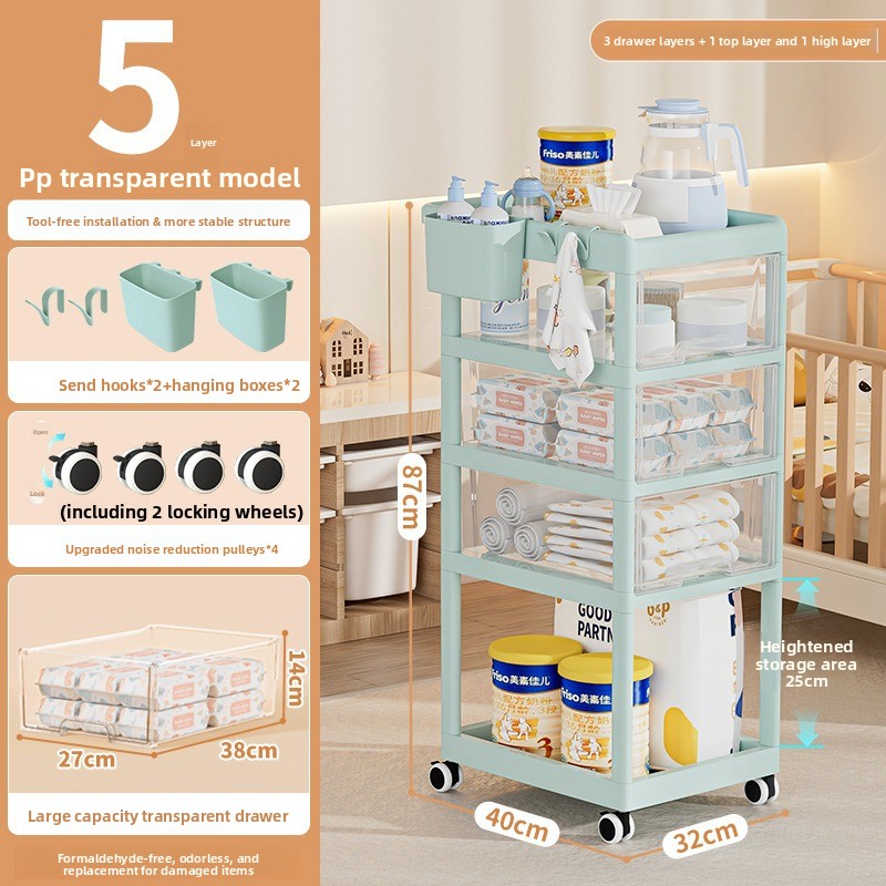 Movable Baby Storage Cart Mult - Baby Nursery Cart review and price