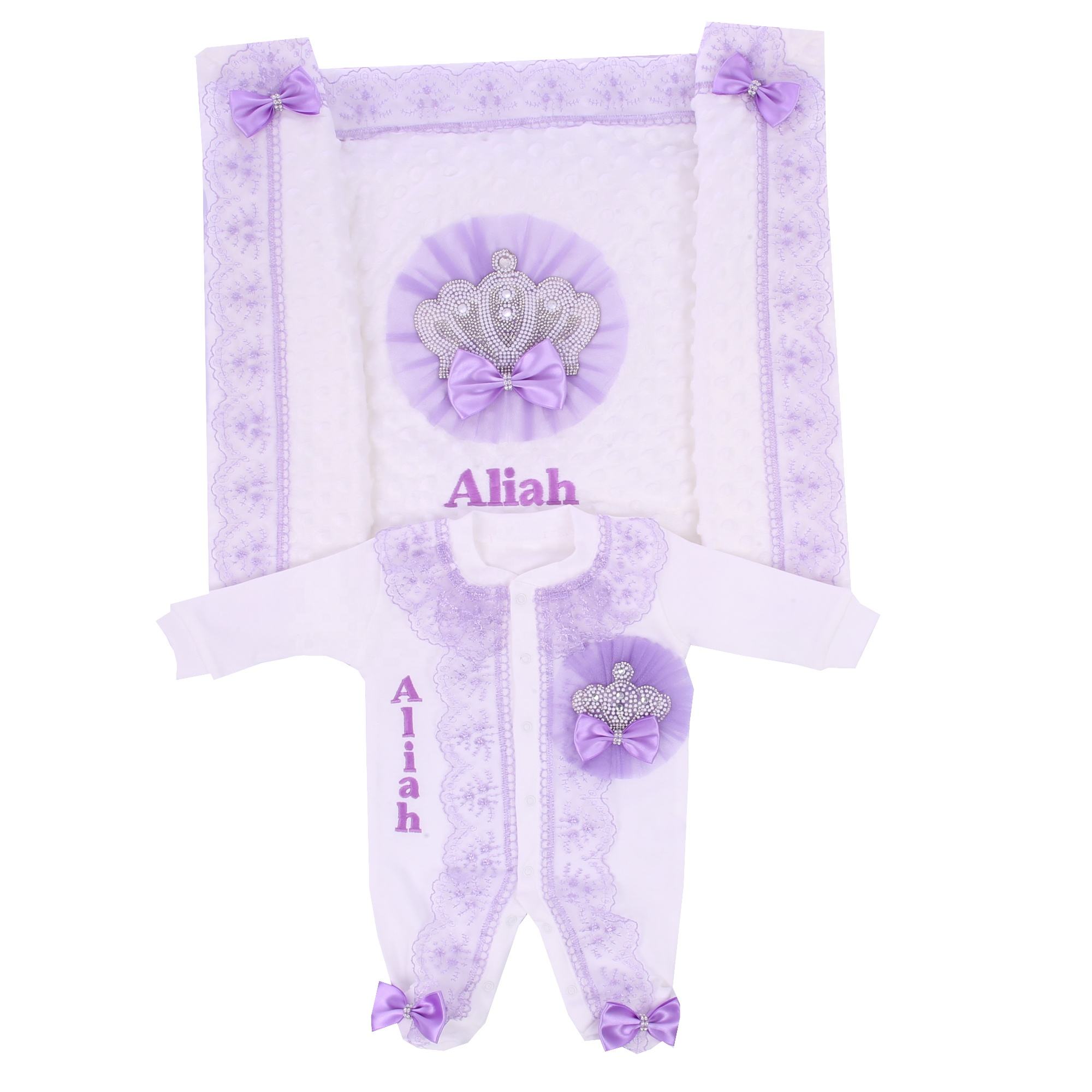 Lavender Lace 5pcs Baby Girl L - Baby Nursery Embroidery review and price