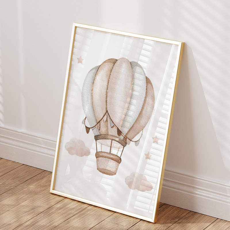 Cute Elephant Hot Balloon Moon - Baby Nursery Animal Prints review and price