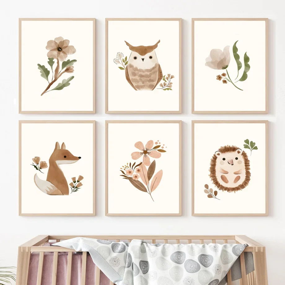Woodland Nursery Wall Art  Squ - Baby Nursery Animal Theme review and price