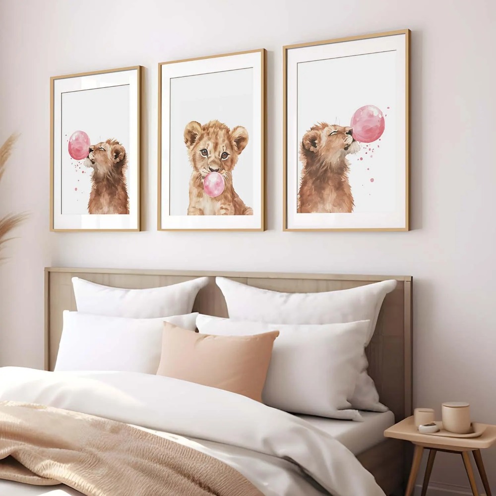 Lion Cub Nursery Wall Art Set  - Baby Nursery Animal Theme review and price