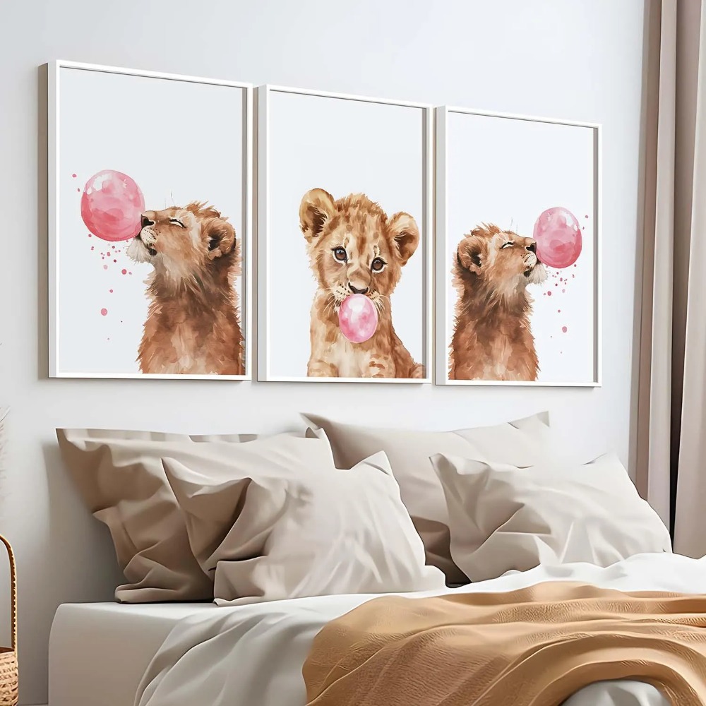 Lion Cub Nursery Wall Art Set  - Baby Nursery Animal Theme review and price