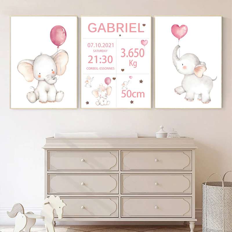 Pink Baby Customized Name Date - Baby Nursery Pink review and price