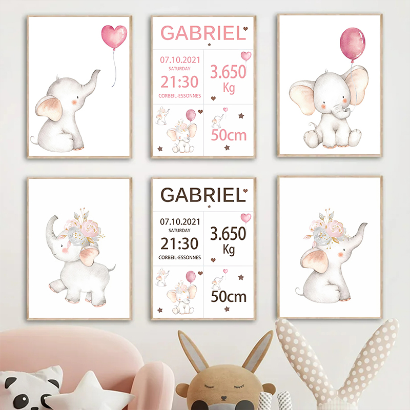 Pink Baby Customized Name Date - Baby Nursery Pink review and price