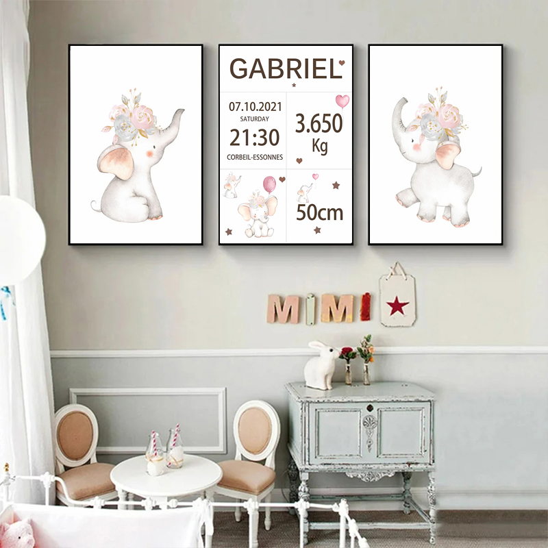 Pink Baby Customized Name Date - Baby Nursery Pink review and price