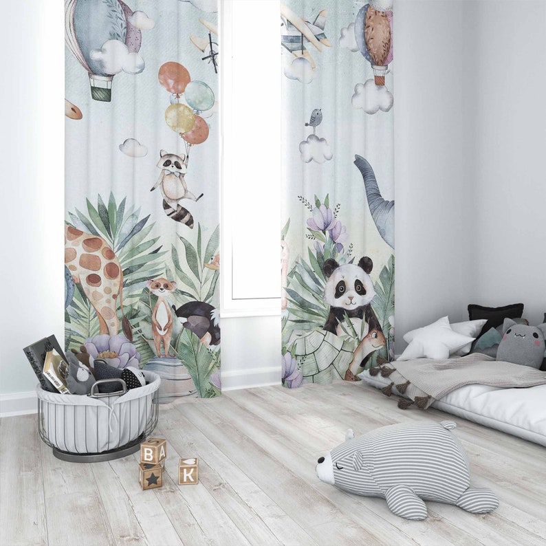 Safari Animal Party Nursery Cu - Baby Nursery Blackout Curtains review and price