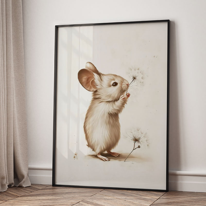 Bear Rabbit Fox Deer Squirrel  - Baby Nursery Animal Prints review and price