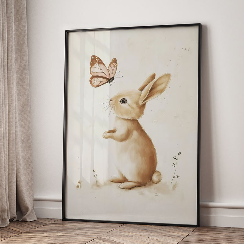 Bear Rabbit Fox Deer Squirrel  - Baby Nursery Animal Prints review and price