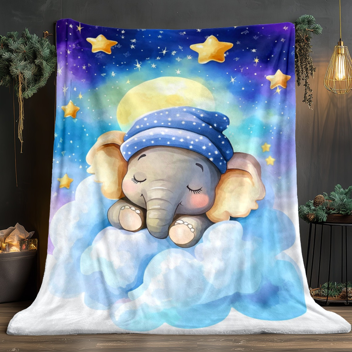 Sleeping Baby Elephant Cloud S - Baby Nursery Animal Theme review and price